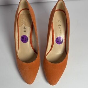 Nine West Women's Bold Orange Heels